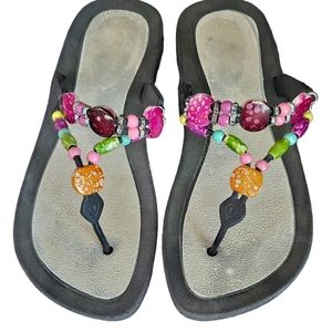 🌞GUC Beaded flip-flop sandals